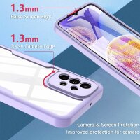 360° Grad Hülle für Samsung Galaxy A23 5G vollschutz Integriertem Displayschutz Lila