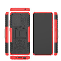 Handy Tasche für Samsung Galaxy Case Panzer Hülle Cover Schutzhülle Etui Bumper Galaxy S20 Ultra SM-G988 Rot