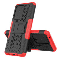 Handy Tasche für Samsung Galaxy Case Panzer Hülle Cover Schutzhülle Etui Bumper Galaxy S20 Ultra SM-G988 Rot