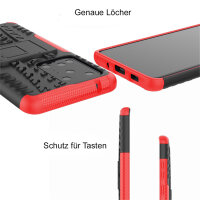 Handy Tasche für Samsung Galaxy Case Panzer Hülle Cover Schutzhülle Etui Bumper Galaxy S20 Ultra SM-G988 Rot