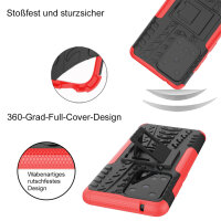 Handy Tasche für Samsung Galaxy Case Panzer Hülle Cover Schutzhülle Etui Bumper Galaxy S20 Ultra SM-G988 Rot