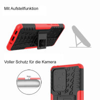 Handy Tasche für Samsung Galaxy Case Panzer Hülle Cover Schutzhülle Etui Bumper Galaxy S20 Ultra SM-G988 Rot
