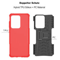 Handy Tasche für Samsung Galaxy Case Panzer Hülle Cover Schutzhülle Etui Bumper Galaxy S20 Ultra SM-G988 Rot