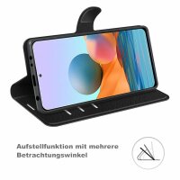 Xiaomi, Handy Tasche Handyhülle Schutzhülle Hülle Flipcase Klapphülle Etui Case Xiaomi Redmi Note 10 Pro Schwarz