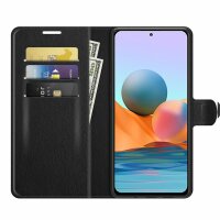Xiaomi, Handy Tasche Handyhülle Schutzhülle Hülle Flipcase Klapphülle Etui Case Xiaomi Redmi Note 10 Pro Schwarz