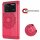 Handyhülle Hülle für Xiaomi POCO M4 Pro 4G, Handy Tasche Schutz Flip Case Schale Rot