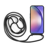 Handykette für Samsung Hanyhülle mit Band Hülle mit Kodel Smartphone Halskette Galaxy A34 Schwarz