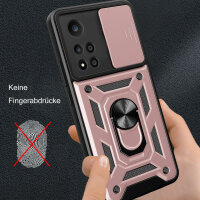 Outdoor Panzer Hülle Xiaomi Redmi Note 11 Pro+ Handyhülle Kameraschutz Ringhalte Rosegold
