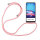 Handy Hülle mit Band Schutzhülle Handykette Seil Silikon Handy Tasche mit Schnur Motorola Moto E6 Plus Rosa