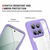 360° Grad Hülle für Xiaomi 14 Handyhülle vollschutz Integriertem Displayschutz Lila