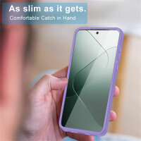 360° Grad Hülle für Xiaomi 14 Handyhülle vollschutz Integriertem Displayschutz Lila