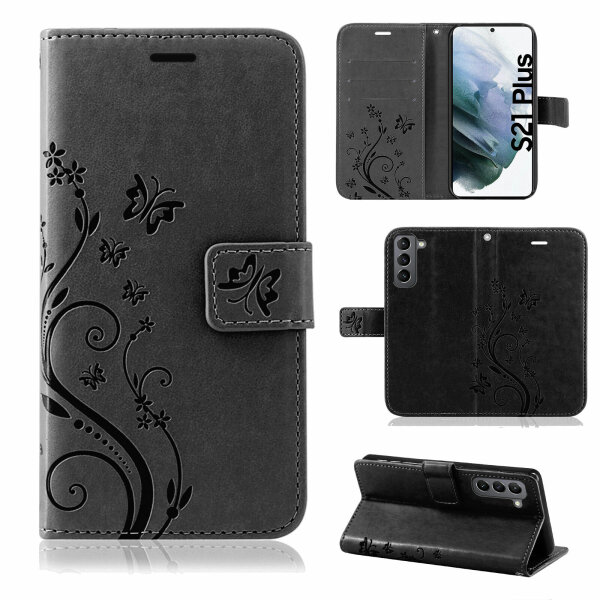 Handyhülle für Samsung Galaxy S21+ Plus 5G Hülle Handy Tasche Flip Case Etui TPU