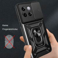Outdoor Panzer Hülle Xiaomi 14 Pro Handyhülle Kameraschutz Ringhalter Backcover Schwarz