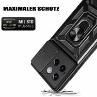 Outdoor Panzer Hülle Xiaomi 14 Pro Handyhülle Kameraschutz Ringhalter Backcover Schwarz