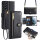 Handykette Samsung Hülle mit Band Handyhülle Kartenfächer PU Leder Umhängetasche Galaxy S21+ Schwarz