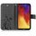 Huawei Handy Tasche Handyhülle Schutz Hülle Blumen Flip Cover Buch Case Etui Huawei Y6 2019 Schwarz