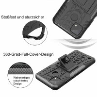 Realme C21Y / C25Y, Hülle Schutzhülle Handy Tasche Outdoor Case Cover Bumper TPU Schwarz