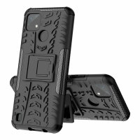 Realme C21Y / C25Y, Hülle Schutzhülle Handy Tasche Outdoor Case Cover Bumper TPU Schwarz
