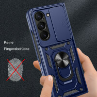 Outdoor Panzer Hülle für Samsung Galaxy Z Fold 5 mit Kameraschutz Ringhalter  Blau