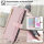 Handykette Samsung Hülle mit Band Handyhülle Kartenfächer PU Leder Umhängetasche Galaxy A35 Rosa