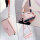 Handykette Samsung Hülle mit Band Handyhülle Kartenfächer PU Leder Umhängetasche Galaxy A35 Rosa
