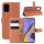 Handy Tasche für Samsung Galaxy A51 SM-A515 Hülle Case Buchhülle Klapphülle TPU PU-Leder Braun