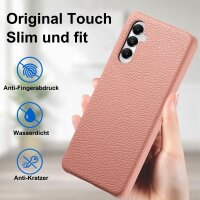 Hülle Handyhülle Stoßfeste Handy Tasche Ultra-Dünn Case Leder Bumper für Samsung Galaxy A55 Rosa