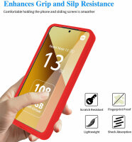 360° Grad Hülle Xiaomi Redmi Note 13 5G vollschutz Integriertem Displayschutz Rot