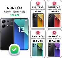 Hülle Xiaomi Redmi Note 13 4G Handyhülle Drehbar Ringhalter Magnet Bumper Case Türkis