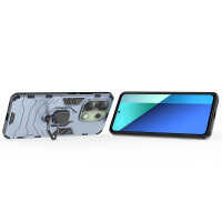 Hülle Xiaomi Redmi Note 13 4G Handyhülle Drehbar Ringhalter Magnet Bumper Case Türkis