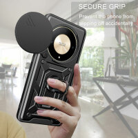 Outdoor Panzer Hülle Honor Magic 6 Lite Handyhülle Slide Kameraschutz Ringhalter Schwarz