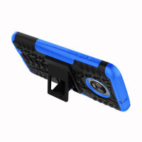 Handy Tasche Lenovo Motorola Panzer Hülle Hybrid Case Cover Schutzhülle Bumper Motorola Moto G6 Blau