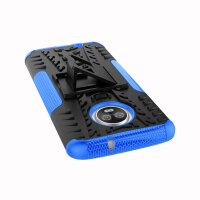 Handy Tasche Lenovo Motorola Panzer Hülle Hybrid Case Cover Schutzhülle Bumper Motorola Moto G6 Blau