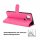 ZTE Handy Tasche Flip Cover Case Buch Klapp Schutz Hülle Etui Wallet Buchtasche ZTE Blade A7 Vita Pink