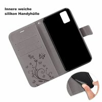 Handy Tasche ZTE Blade Hülle Schutzhülle Klapphülle Flip Case Buchhülle Etui TPU Blade A51 Grau