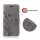 Handy Tasche ZTE Blade Hülle Schutzhülle Klapphülle Flip Case Buchhülle Etui TPU Blade A51 Grau