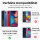 Handy Hülle mit Band Schutzhülle Handykette Seil Silikon Handy Tasche mit Schnur Samsung Galaxy A50 SM-A505 Rainbow