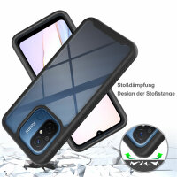 Panzer Hülle Handy Tasche 360 Grad TPU vollschutz mit Integriertem Displayschutz Xiaomi Redmi 12C