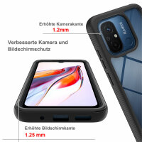 Panzer Hülle Handy Tasche 360 Grad TPU vollschutz mit Integriertem Displayschutz Xiaomi Redmi 12C