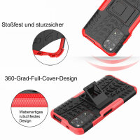 Xiaomi Redmi Note 11S / 11, Schutz Hülle Handy Tasche Outdoor Case Cover Bumper  Rot