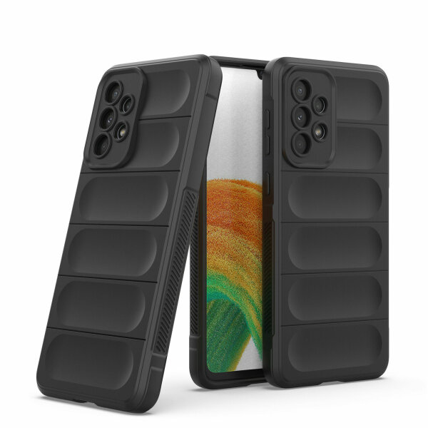 Handy Tasche für Samsung Galaxy A33 5G Hülle Handyhülle Outdoor Case Back Cover  Schwarz