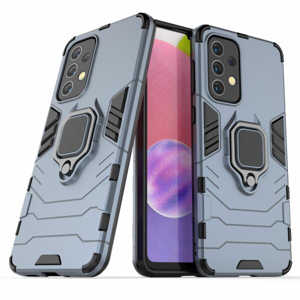 Hülle für Samsung Galaxy A33 5G, Schutzhülle Handy Tasche Ring Case Cover Bumper Türkis