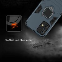 Hülle für Samsung Galaxy A33 5G, Schutzhülle Handy Tasche Ring Case Cover Bumper Türkis