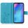 Huawei Handy Tasche Handyhülle Schutz Hülle Blumen Flip Cover Buch Case Etui Huawei P30 Lite Blau