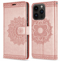 Handyhülle für Apple iPhone 14 Pro Max – Mandala Case Rosegold