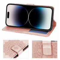 Handyhülle für Apple iPhone 14 Pro Max – Mandala Case Rosegold