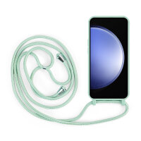 Handykette für Samsung Hanyhülle mit Band Hülle mit Kodel Smartphone Halskette Galaxy S23 FE Mintgrün