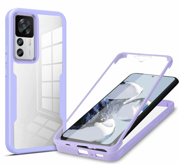Handy Tasche für Xiaomi 12T/12T Pro 360° Grad Handyhülle mit Displayschutz