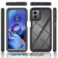 Motorola Moto G54 Hülle 360 Grad Handyhülle mit Integriertem Displayschutz