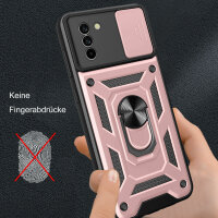 Outdoor Panzer Hülle Nokia G11 G21 Handyhülle mit Slide Kameraschutz Ringhalter Rosegold